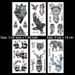 Kotbs 6 Sheets Large Animal Temporary Tattoo Waterproof Tattoo Sticker for women men Body Art Makeup Fake Tattoos (Eagle, Panda, Elephant, Tiger)