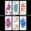 Kotbs 6 Sheets Floral Temporary Tattoo - Over 30+ Tattoos - Sexy Tattoo Sticker for Women & Girl Fake Tattoo (Chrysanthemum, Rose, Peony)